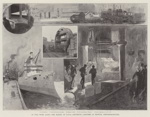 Újra Full Work, a haditengerészeti fegyverzet készítése, vázlatok Elswickben, Newcastle-on-Tyne